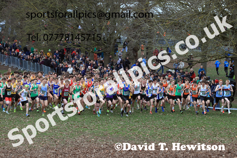 Mens Under-17s 2026 UK CAU Inter Counties Cross Country, Wollaton Park, Nottingham. Photo: David T. Hewitson/Sports for All Pics